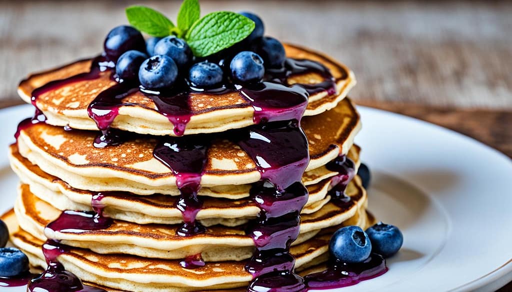 Whole Wheat Kefir Pancakes with Blueberry Sauce Whole Wheat Kefir Pancakes with Blueberry Sauce